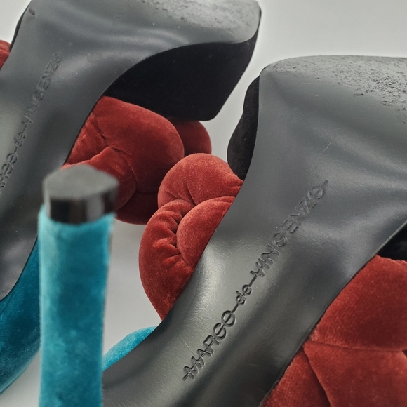 Marco de Vincenzo Color-Block Braided Velvet Pump Heels 38 - Picture 15 of 16